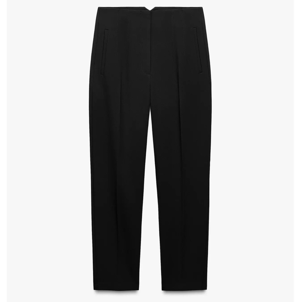 Zara Pants With a High Waist, Black, Women’s XS